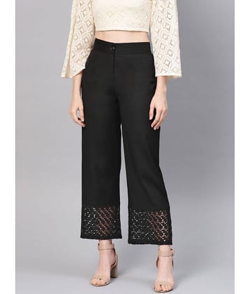 Juniper - Black Cotton Blend Women's Palazzo ( Pack of 1 )