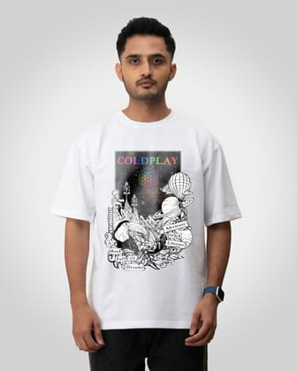 Coldplay paradise-02 Unisex t-shirt oversized t-shirt-White / S