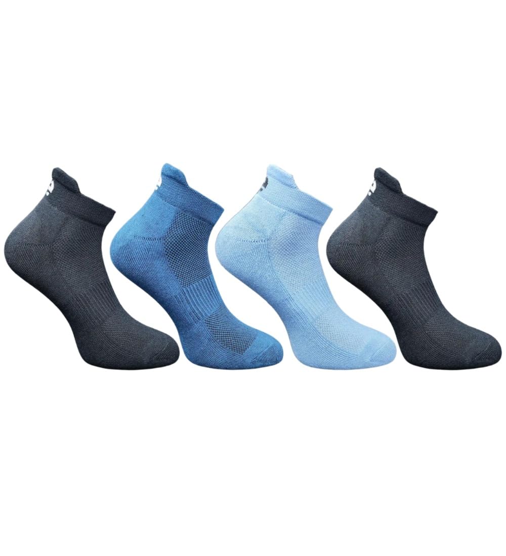 4_Pair Set Unisex Casual Cotton Printed Ankle Length Socks (Multicolor)-PID63501