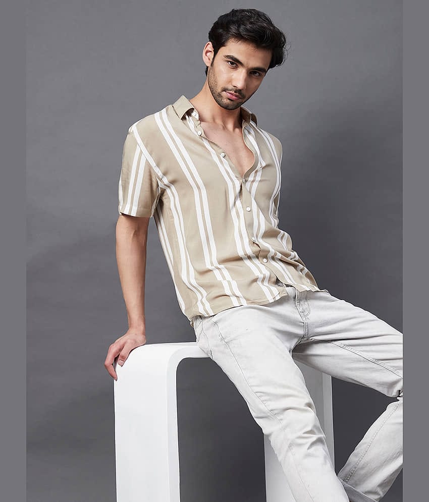 Rigo - Rayon Slim Fit Peach Men's Casual Shirt ( Pack of 1 )