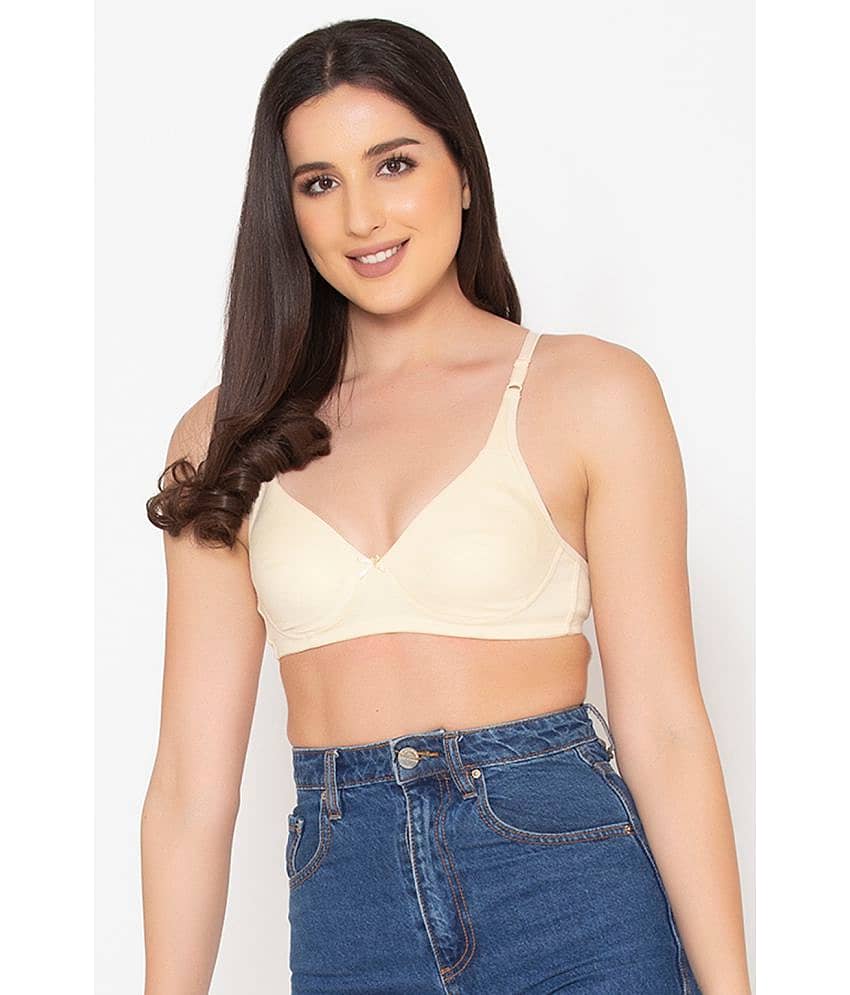 Clovia Cotton Blend Non Padded Women's Everyday Bra ( Nude )