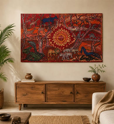Handcrafted Batik Cotton Wall Art Handcrafted Batik Cotton Wall Art