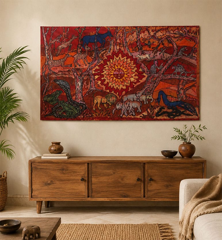 Handcrafted Batik Cotton Wall Art