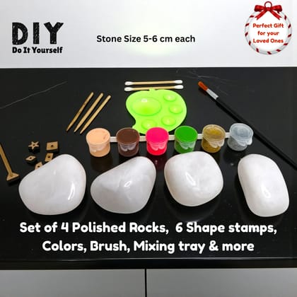 Rock Painting Kit for Kids and Adults – DIY Paint and Decorate Stones Creative Art and Craft Activity Set