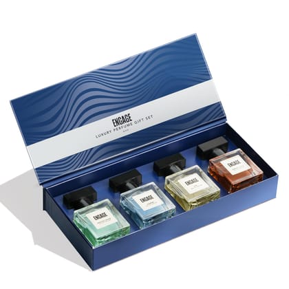 Engage Luxury Perfume Gift Set - For Men, Assorted Fragrances, 1 pc (25 ml x 4 pcs)