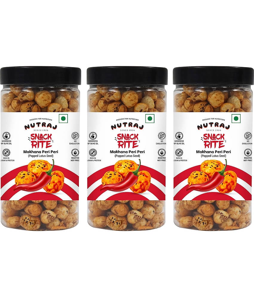 Nutraj Snackrite Roasted Makhana Peri Peri 70 g (Pack of 3), Roasted Foxnut)