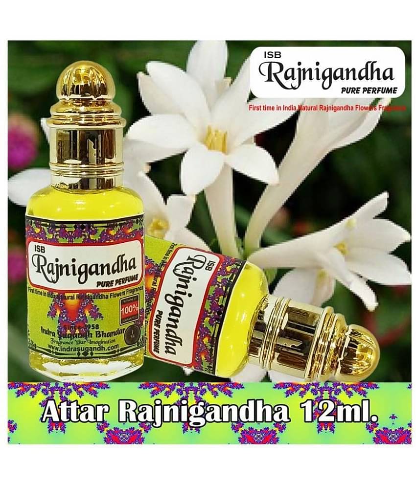 INDRA SUGANDH BHANDAR Attar For Men|Women Ruh Rajnigandha Pure Tuberose Perfume No Alcohol Long Lasting Fragrance 12ml Rollon Pack