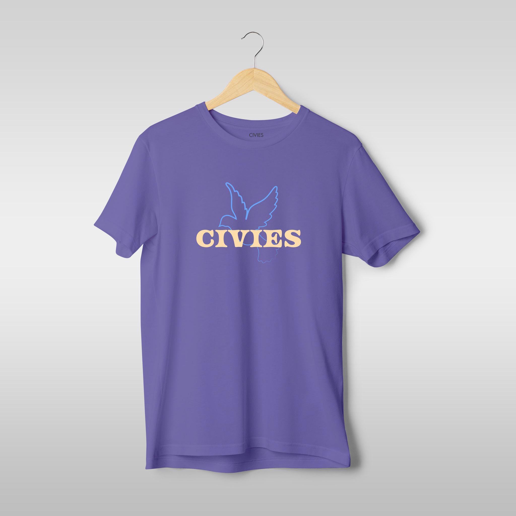 Civies Blessed Regular Fit T-Shirt-S / Purple / 160 GSM