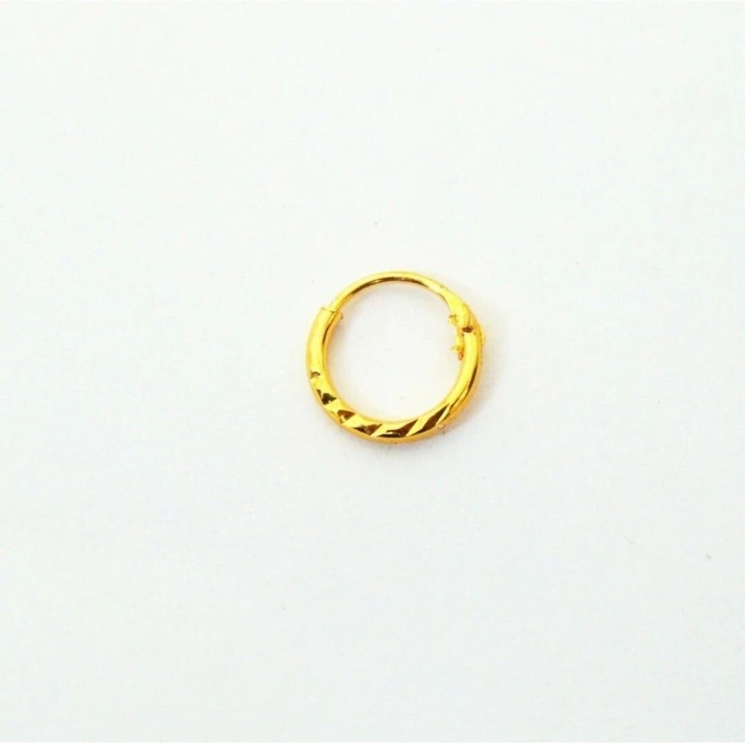 Girls Nose Ring Golden Pittal Lock Nose Pin for Women And Girl Pack of 1