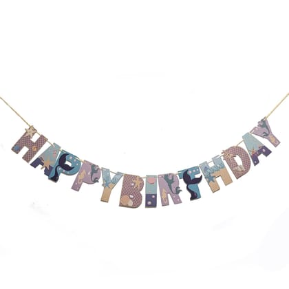 Mermaid Theme Happy Birthday Banner - 9FT - 1PC