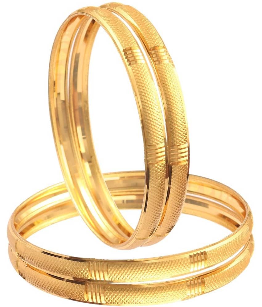 Jewar Mandi - Gold Bangle Set ( Pack of 1 )