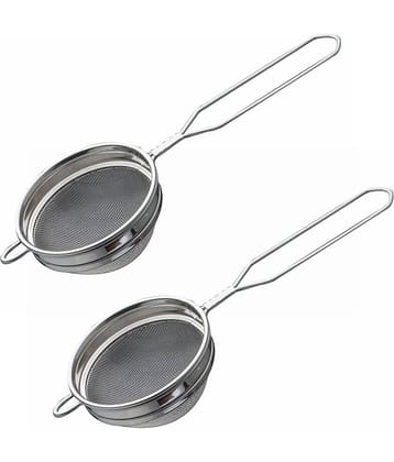 Dynore - Silver Steel Strainer ( Pack of 2 )