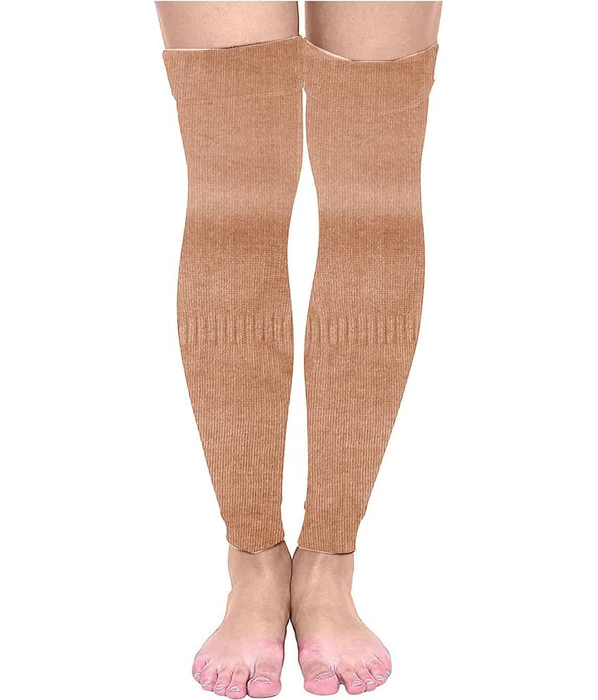 Infispace Pack of 1 Woollen Men's Solid Full Length Socks ( Beige )