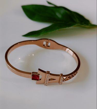 Stainless Steel Rosegold/Silver Plated Eiffel Tower Designed Kada- STKD 3043