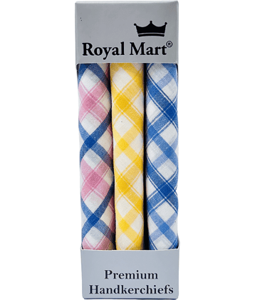 royal mart Premium Cotton Handkerchief 11*11 - Color Prints for Women/Girl/Design Will Vary ["Multicolor"] Handkerchief - Pack of 3