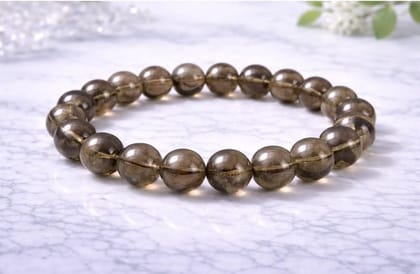 Natural Crystal 8mm Smoky Quartz Bracelet (Brown)-PID64926 Natural Crystal 8mm Smoky Quartz Bracelet (Brown)-PID64926