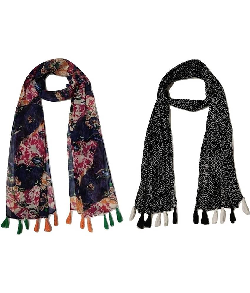 stolevilla Multi Printed Poly Cotton Yarn Stoles