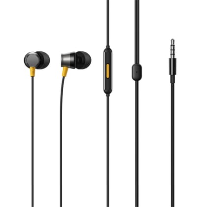 realme Buds 3 (3.5 mm) Wired in Ear Earphones with Mic (Black) Black
