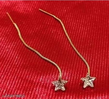 Beautiful, Fancy Earring (Sui Dhaga Star White) Indian Fancy Casual Daily Use