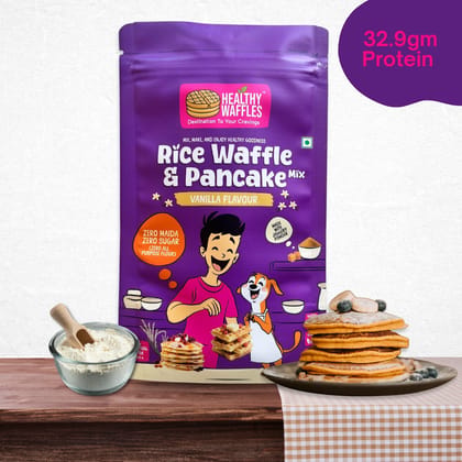 Healthy Waffles Rice Waffle & Pancake Mix (200g) | Vanilla Flavour | Gluten-Free & Vegan Breakfast