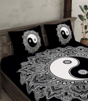 Jaipur Rangoli Design Cotton Bed Sheet with Pillow Covers