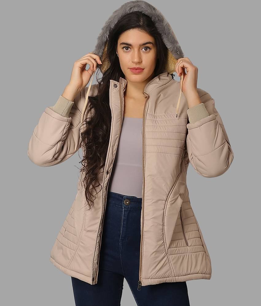 NUEVOSDAMAS - Polyester Blend Beige Hooded Jackets