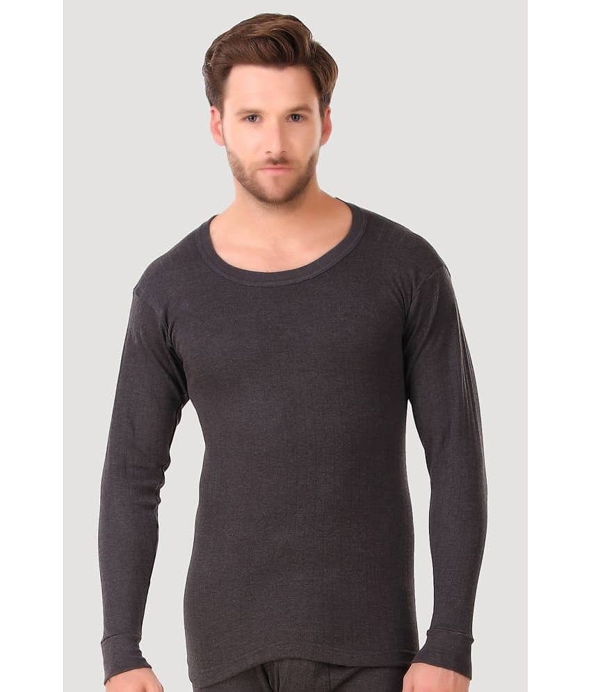 Inner Element Pack of 1 Cotton Blend Thermal Tops For Men's ( Grey )