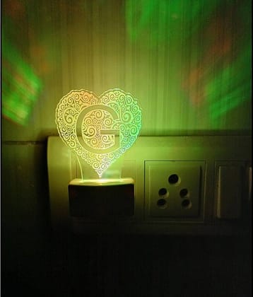 DIONA Night Lamp G Alphabet Led Multi Color Changing Night Light