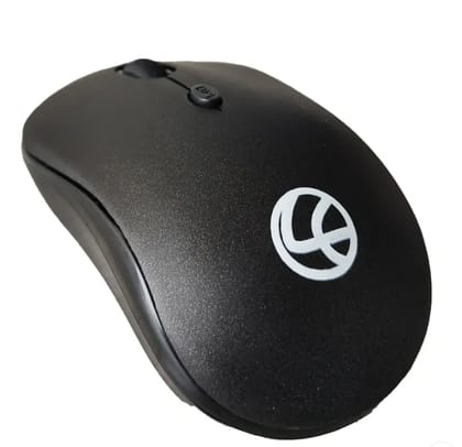 Lapcare Safari Wireless Mouse Black3-Button Design | Adjustable 1600 DPI | 2.4GHz | 10m Range | Plug & Play USB