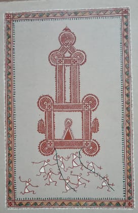 Chittara Chariot Colorful Painting Bamboo Thread Art