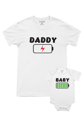 Battery-Half Romper / XL / White
