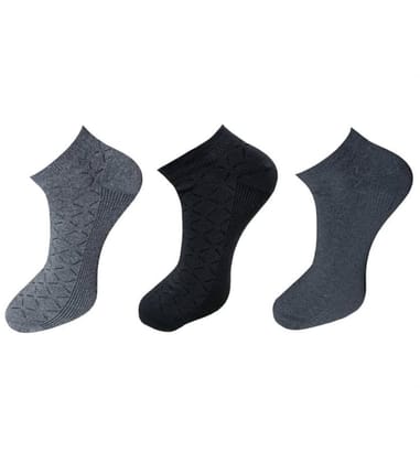 3_Pair Set Unisex Casual Cotton Printed Ankle Length Socks (Multicolor)-PID54125