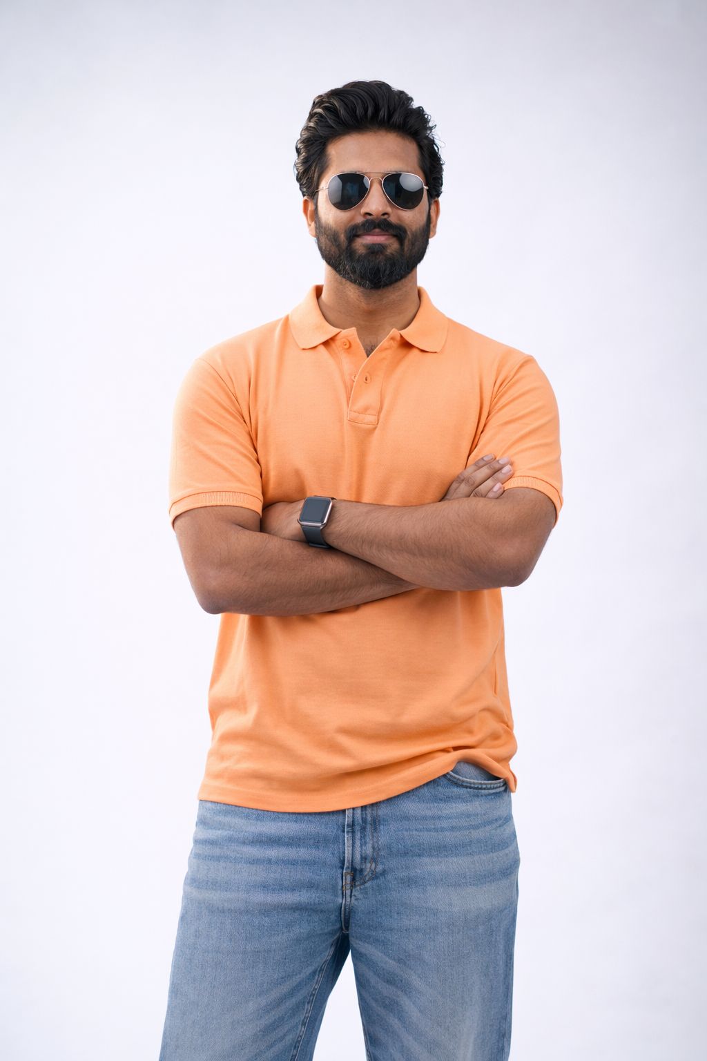 Peach Polo Tees for Men