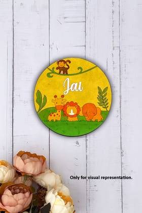 Dbeautify's MDF DIY Jungle Theme Personalized Name Plate