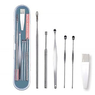Premium Stainless Steel Ear Cleaner Kit - Comprehensive Ear Wax Removal Tools for Safe and Effective Ear Hygiene Care at Home or On-the-Go Premium Stainless Steel Ear Cleaner Kit - Comprehensive Ear Wax Removal Tools for Safe and Effective Ear Hygiene Care at Home or On-the-Go