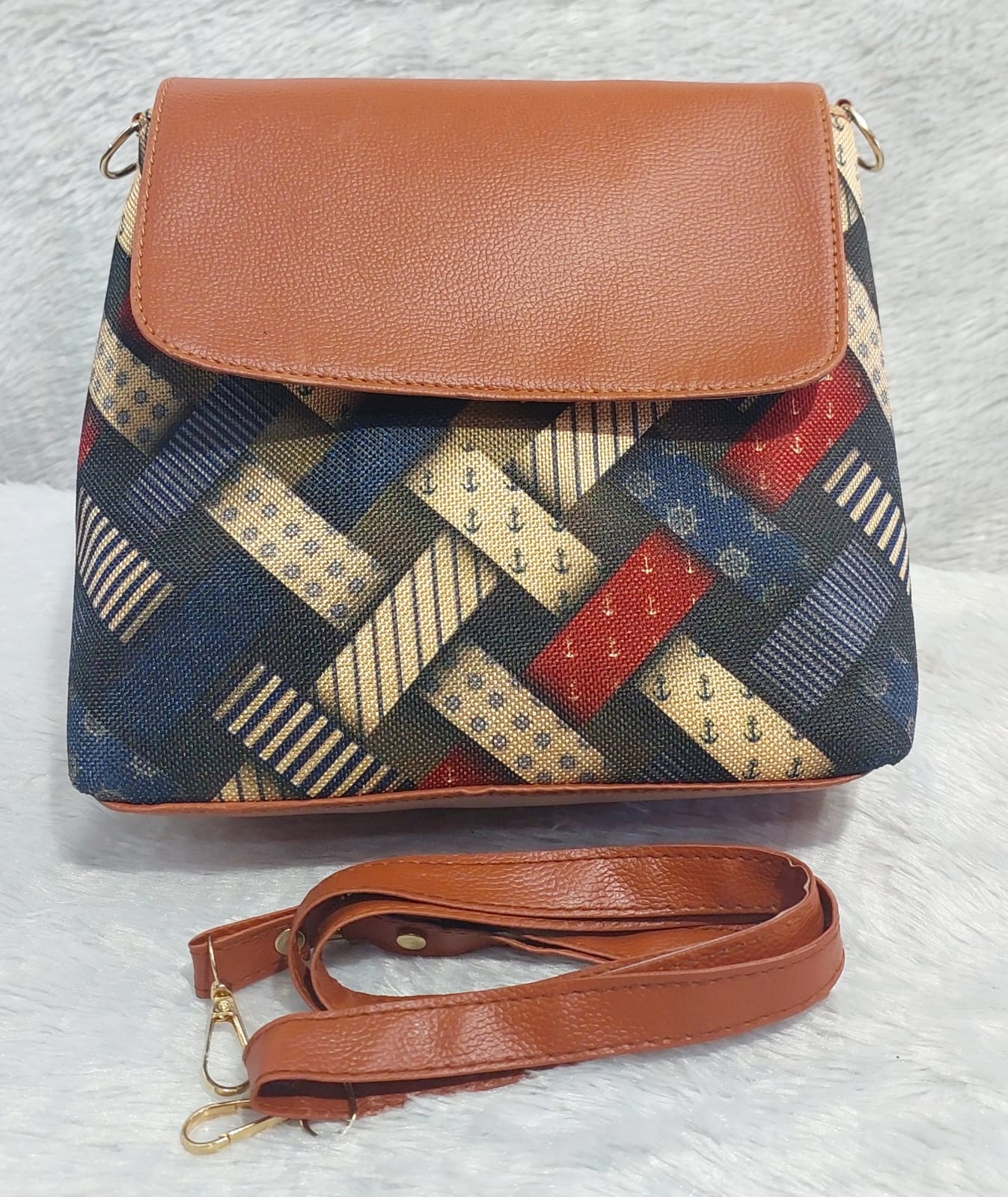 Multi colour Jute Sling Bag