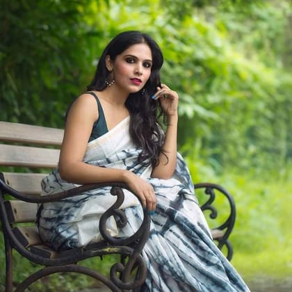 AWESOME LINEN COTTON PRINTED SAREE -1787