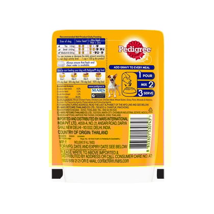 Pedigree Chicken &amp; Liver Chunks in Gravy Adult Wet Dog Food 70g