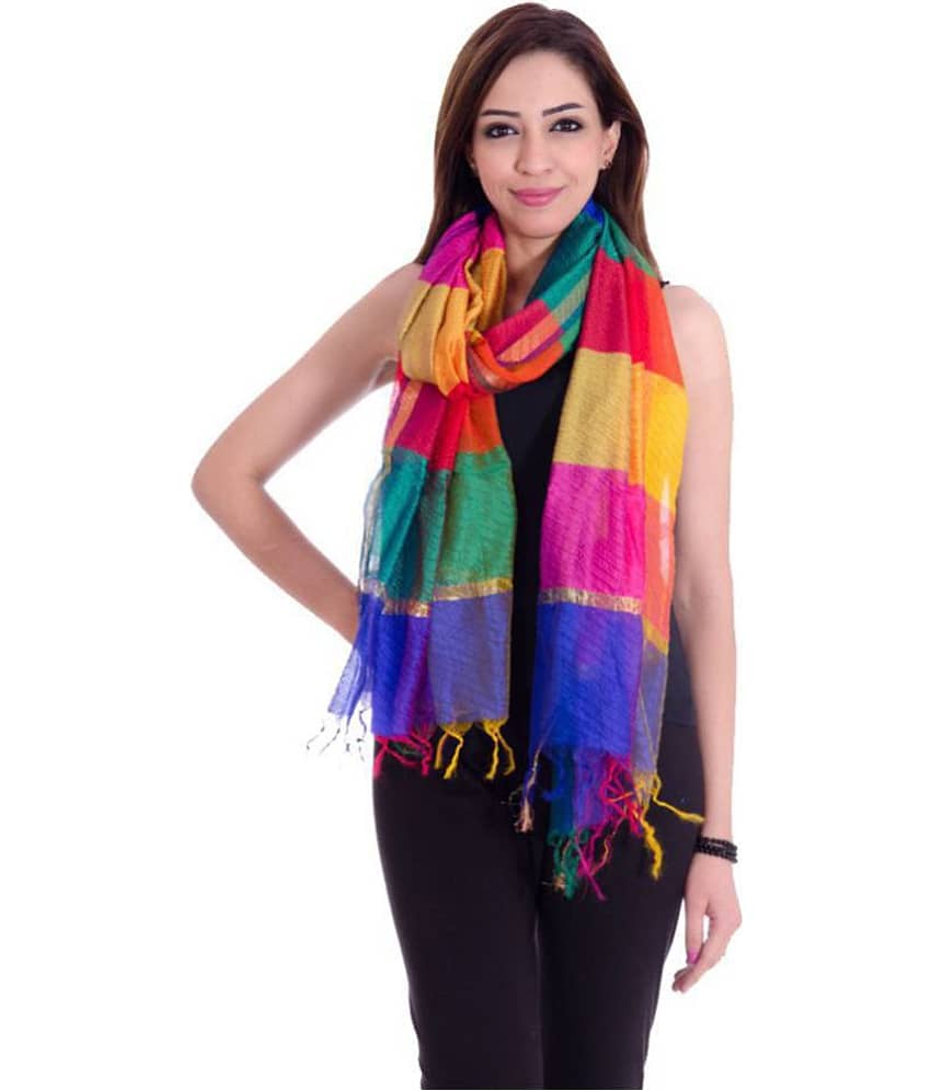 Raj Multicoloured Chanderi Dupatta