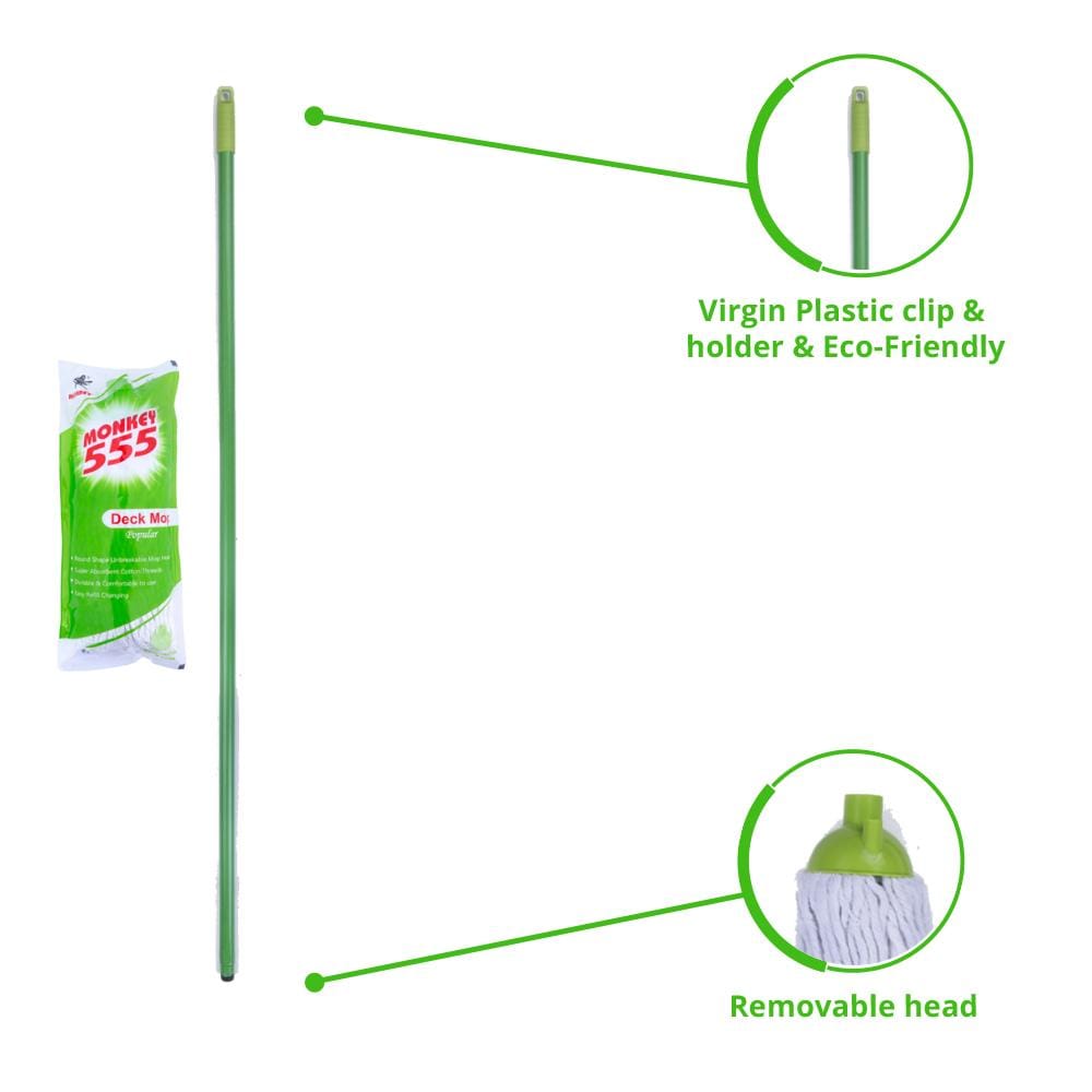 Monkey 555 Plastic Green Deck Round Mop
