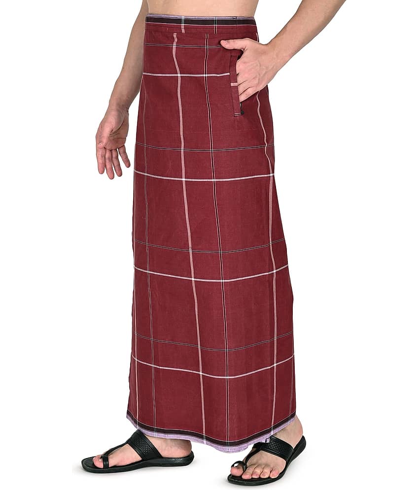 GOWRI TEX Cotton Blend Men's Dhoti Multicolor ( Pack of 1 )