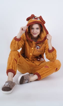 Imported Winter Nightsuite Heavy Stuff Dress for Girls-S
