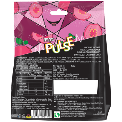 Pulse Pyramid Pouch || Guava Candy || 50 Pieces || 202.5 Grams Pulse Pyramid Pouch || Guava Candy || 50 Pieces || 202.5 Grams