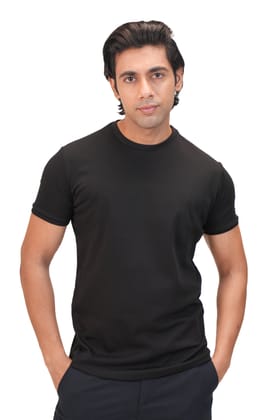 Absolute Cotton Crew - Pure Mercerised Cotton Crew-Onyx Black / S