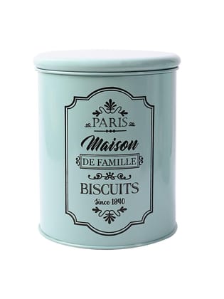 Metal Biscuite Jar - Green, 1700 Ml