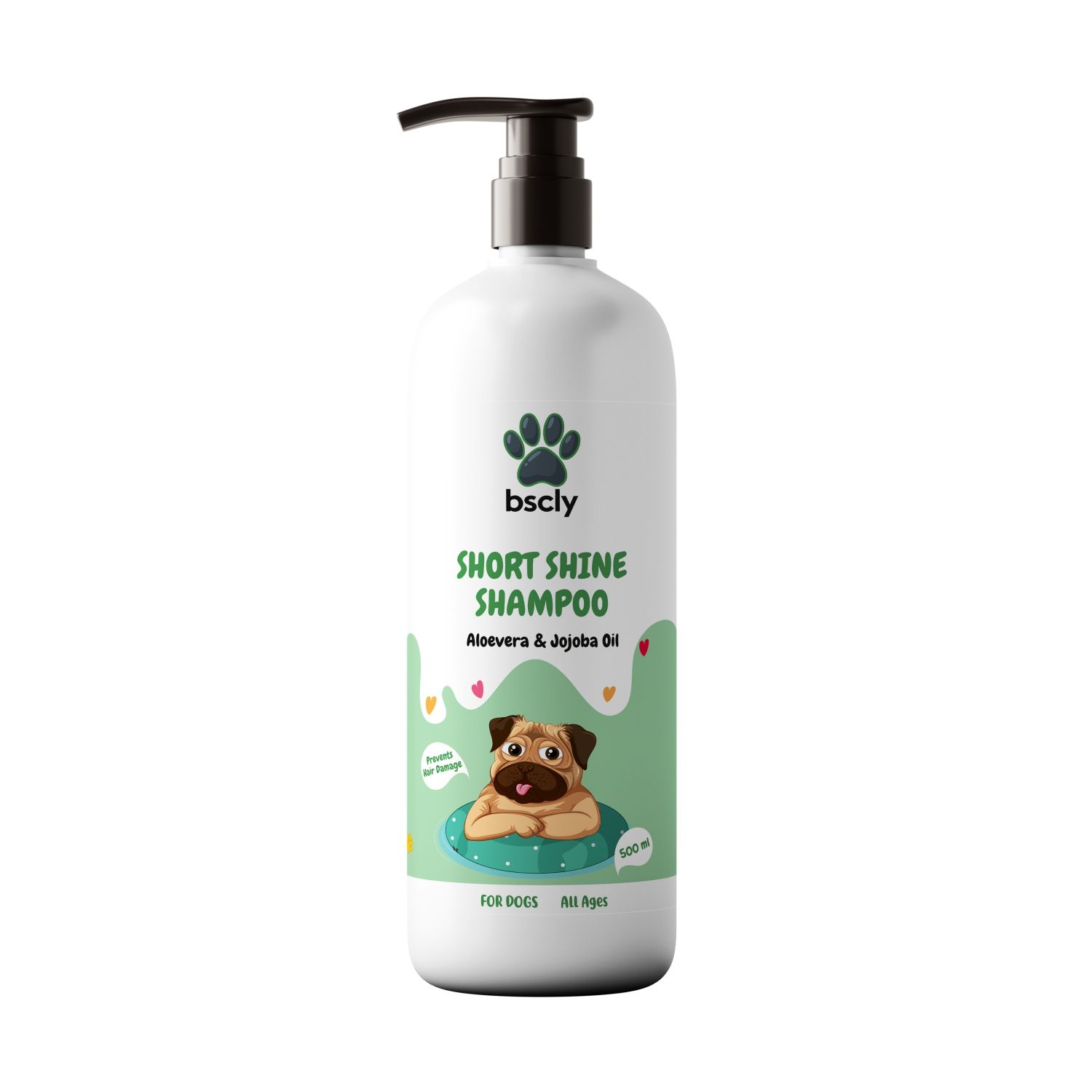 Bscly Short Shine Shampoo With Aloevera & Jojoba Oil, 500 ml