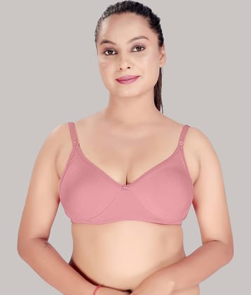 HAYA Cotton Non Padded Women's Plunge Bra ( Pink )