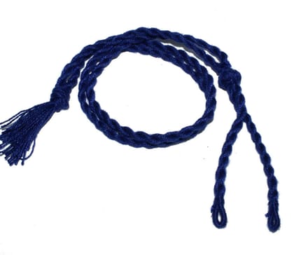 Blue Braided Back Rope/Dori Adjustable Cord Necklace for Jewellery Making , (16 Inch) , NDR-072-Per Packet of 6 Pcs / 16 Inch