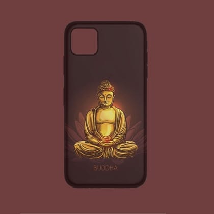 Brown Golden Budha Art Printed Soft Silicone Mobile Back Cover