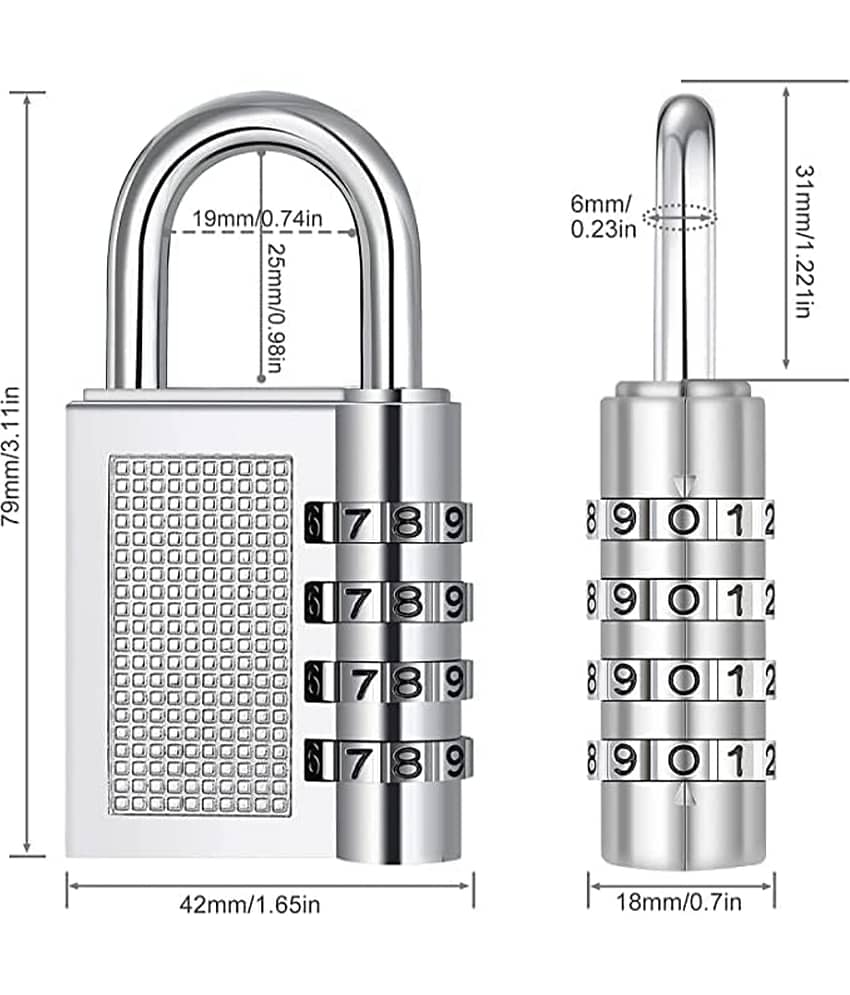 QitmirMKT High Security 4 Combination Lock